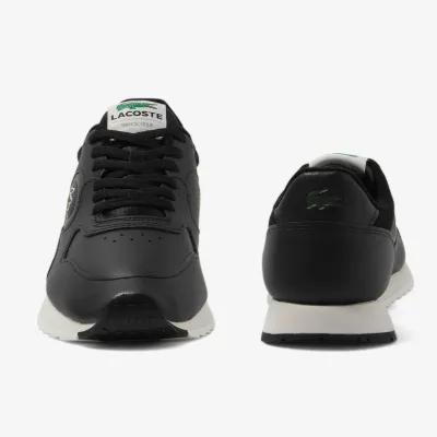 Lacoste Men's Linetrack Leather Trainers 